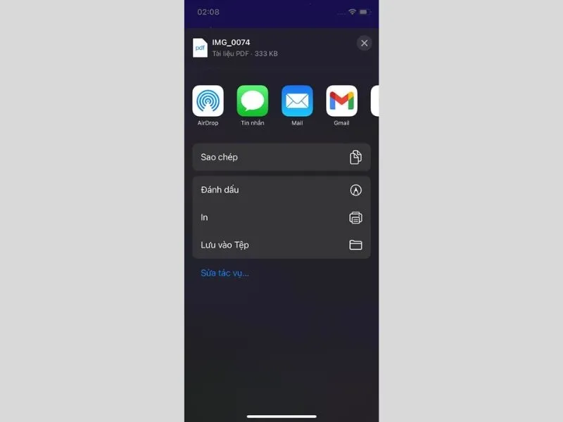 Thêm ảnh để tạo file