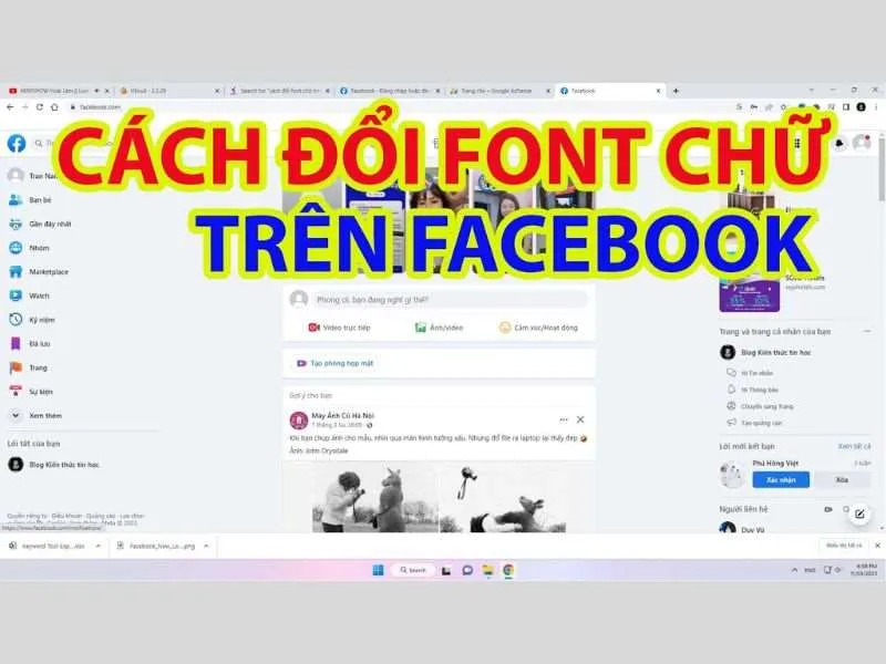 Cách đổi font chữ trên Facebook miễn phí
