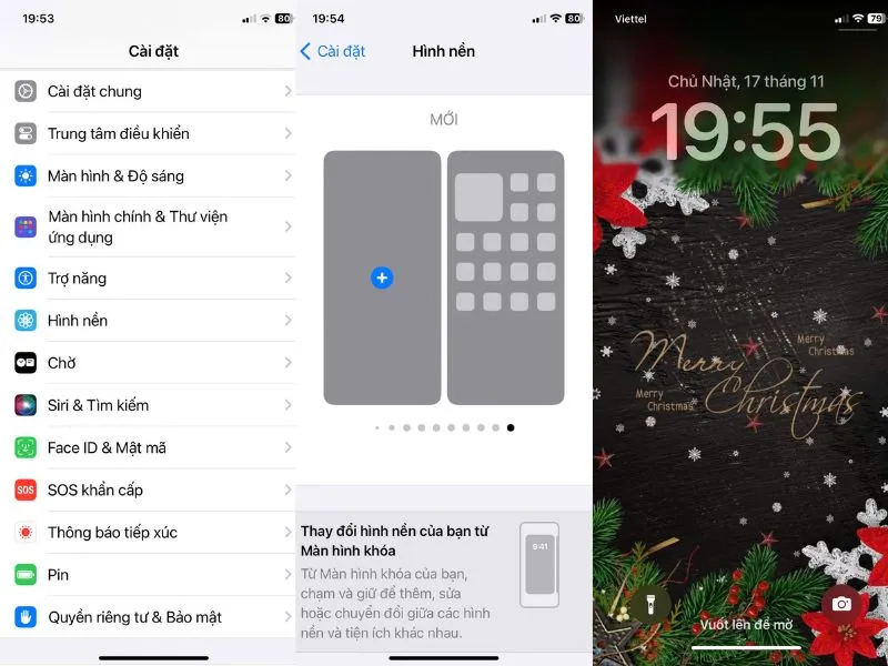 Cách đặt hình nền giáng sinh trên iphone