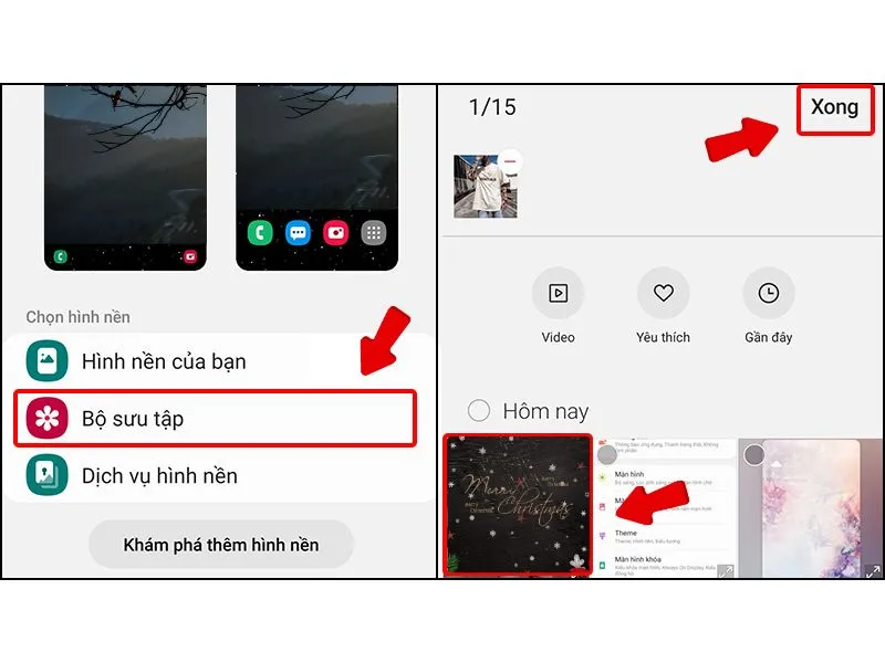 Cách đặt hình nền noel trên máy android