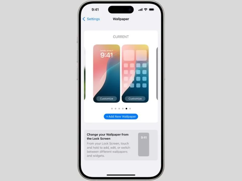 Thêm hình nền  iPhone 16 Pro Max mới 