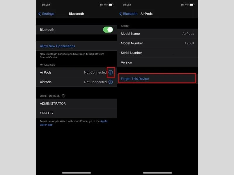 Kiểm tra kết nối Bluetooth khi iPhone không nhận tai nghe