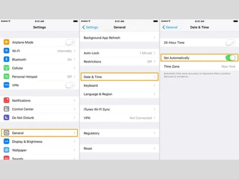 Đặt lại ngày giờ cũng là cách xử lý Không cập nhật được ứng dụng trên App Store