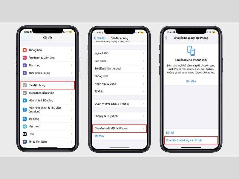 Đưa iPhone trở về cài đặt gốc