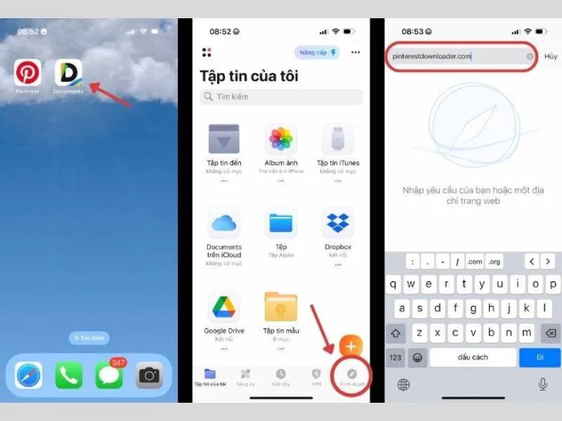 Tải video Pinterest - Tìm video trên Documents