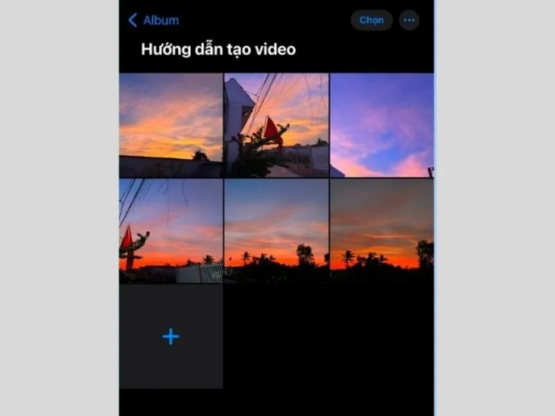 Vào album hình ảnh, video bạn vừa tạo