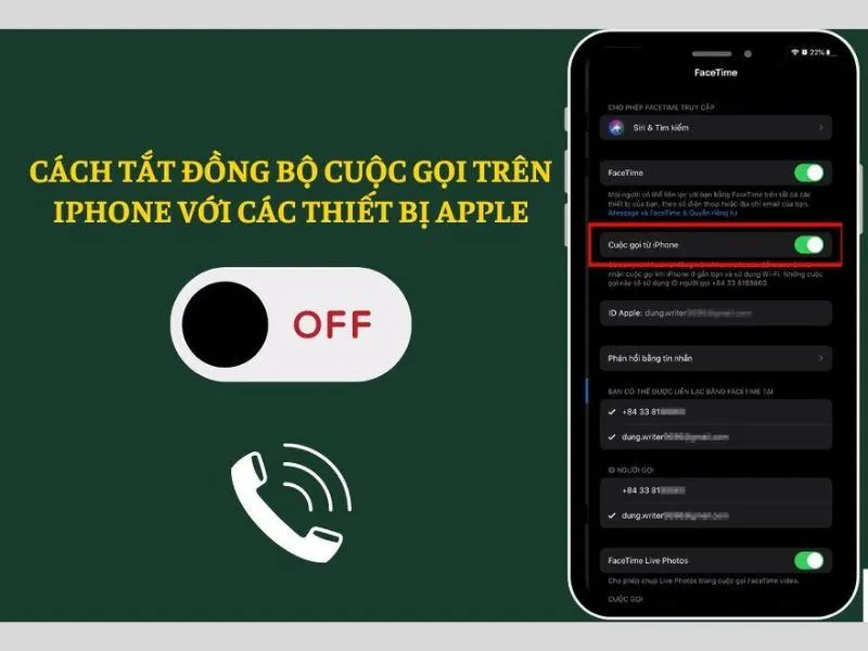 Tắt đồng bộ cuộc gọi trên iPhone nhanh nhất