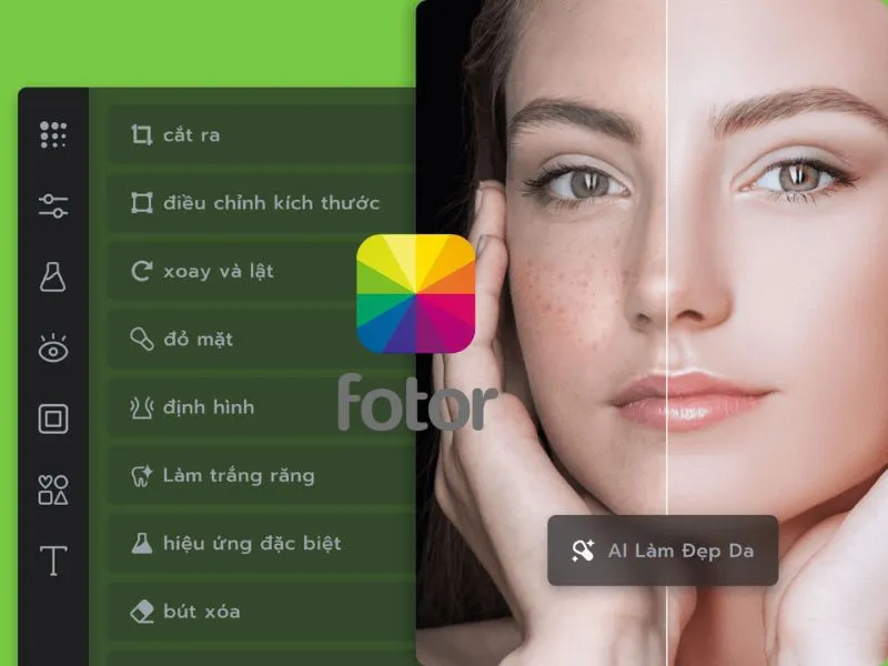 app xóa mụn trên iPhone miễn phí Fotor