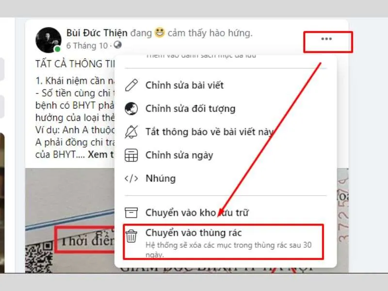 Xóa bài viết cũ có nội dung chưa chính xác