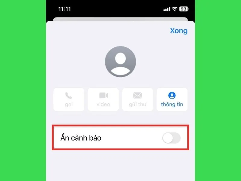 Ẩn thông báo tin nhắn từ một người cụ thể