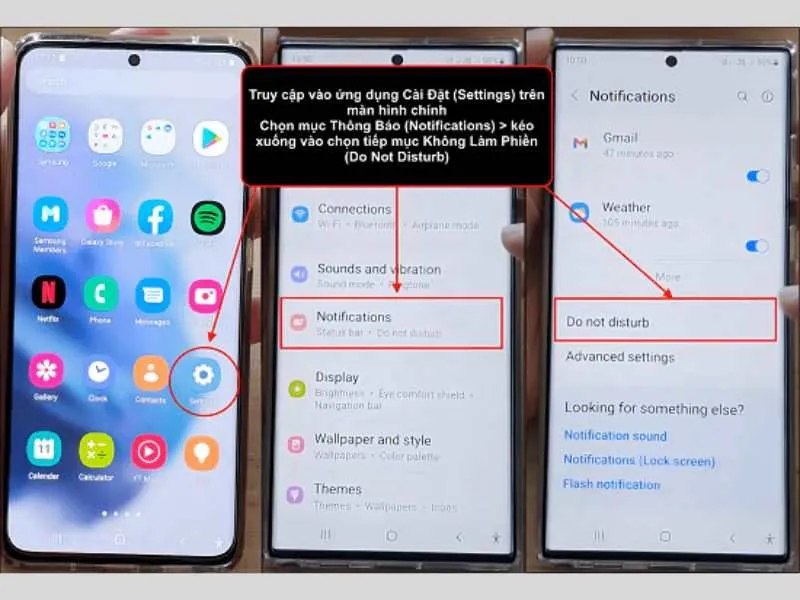 Bật chế độ không làm phiền trên Samsung