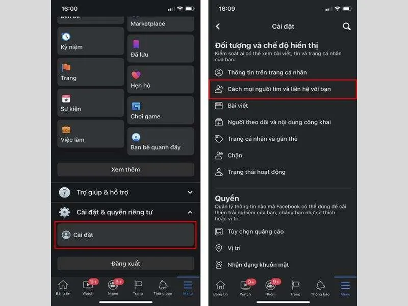 Cách chặn gửi lời mời kết bạn trên Facebook trên điện thoại