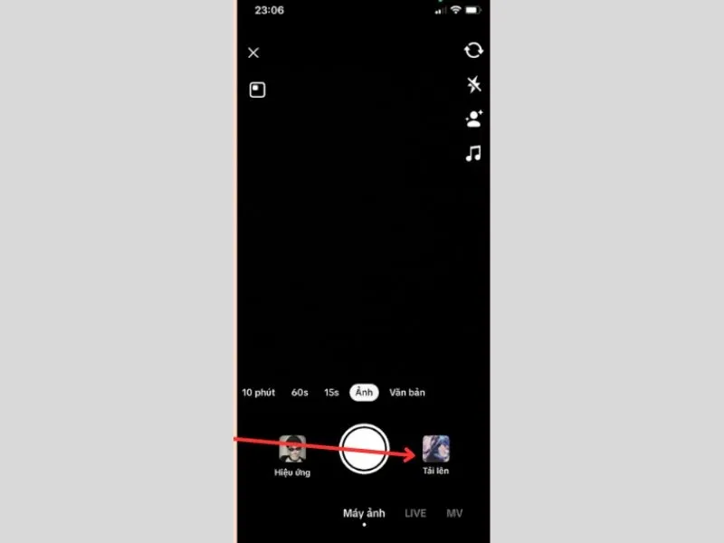 Chọn video gốc muốn tải lên