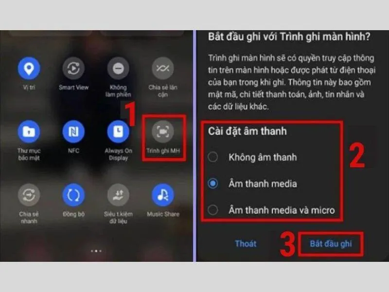 Mở tính năng ghi màn hình trên điện thoại