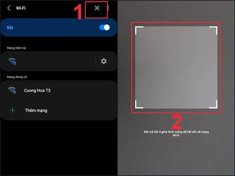 Quét mã QR để truy cập vào Wifi