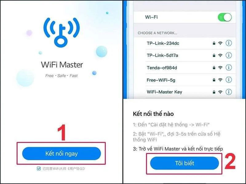 Mở giao diện của Wifi Master