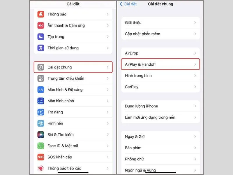 Bật tính năng hand off là Cách vào Wifi không cần mật khẩu