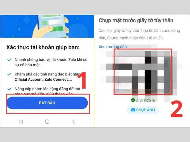 Chụp ảnh hai mặt CCCD