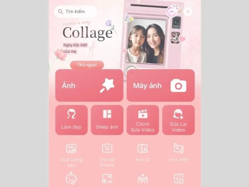 Tải ảnh cần xóa lên app Meitu