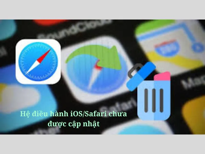 Sử dụng phiên bản cũ iOS hoặc chưa cập nhật ứng dụng