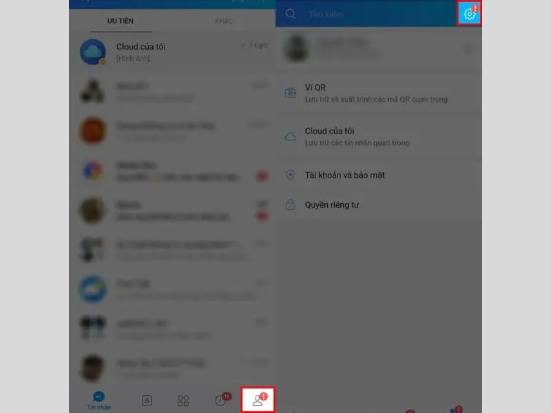 Vào cài đặt để được hỗ trợ