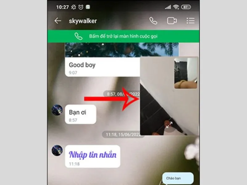 Có thể làm nhiều việc cùng lúc call video