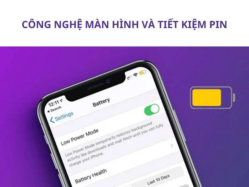 Công nghệ màn hình và tiết kiệm pin