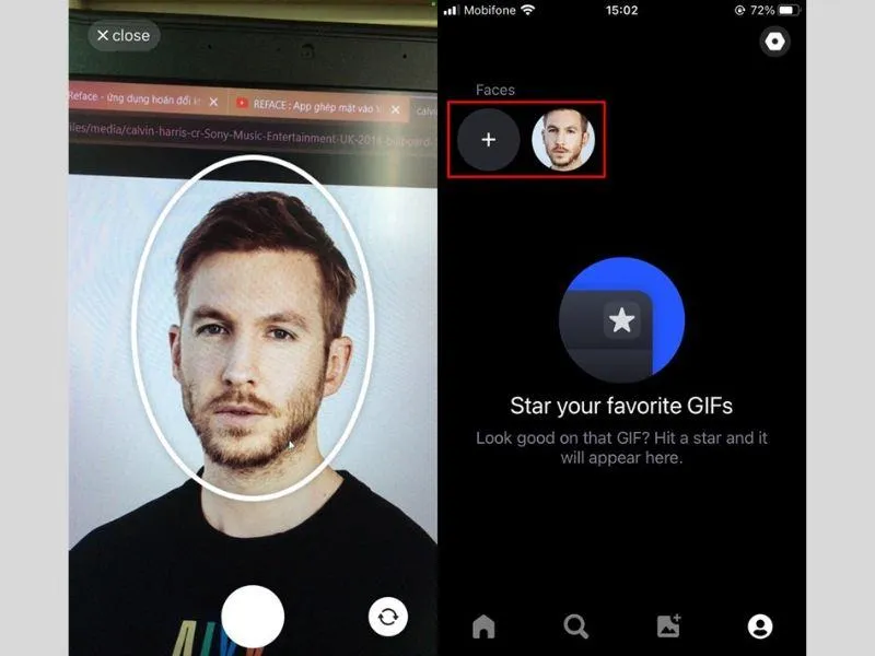 App ghép mặt vào hình ảnh có sẵn