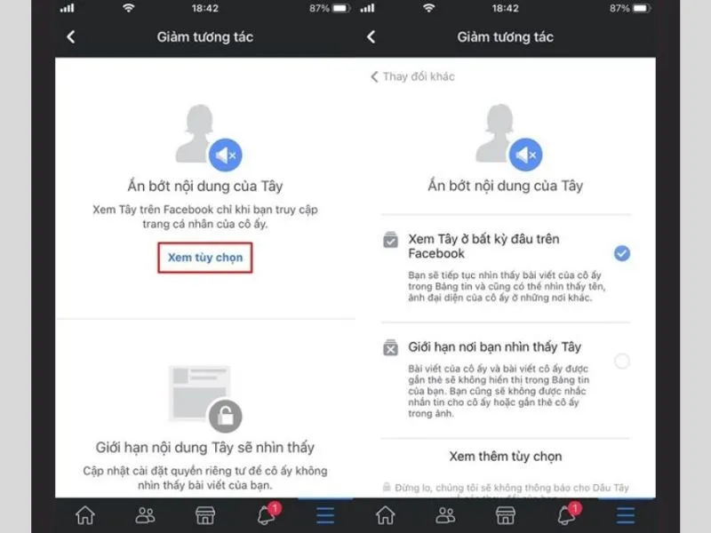 Giới hạn nội dung bạn sẽ thấy của người đó