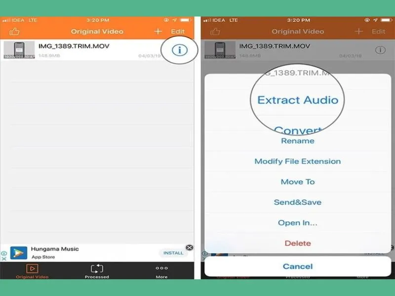 Cách xóa âm thanh trong video trên điện thoại iphone bằng app