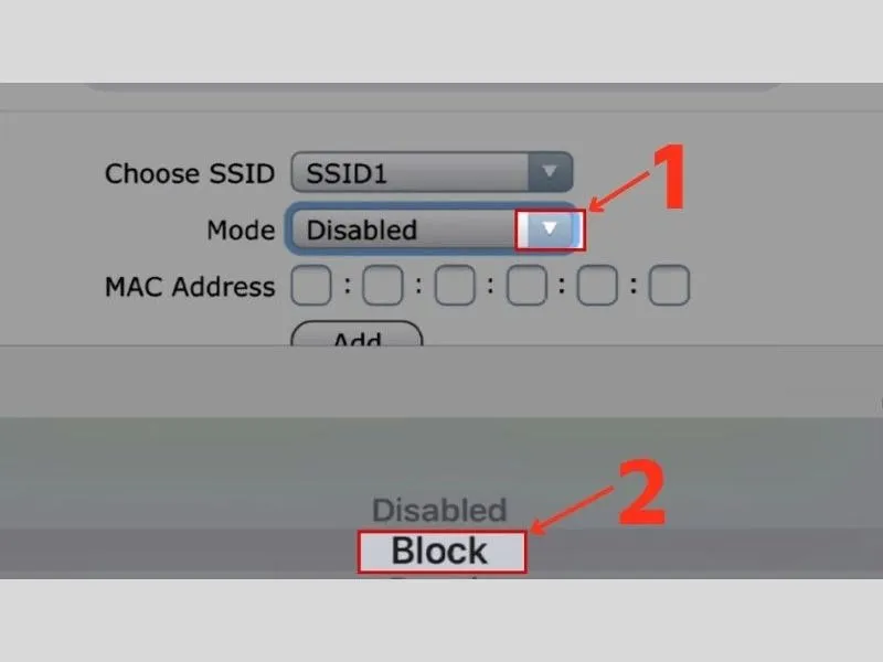 Block thiết bị lạ
