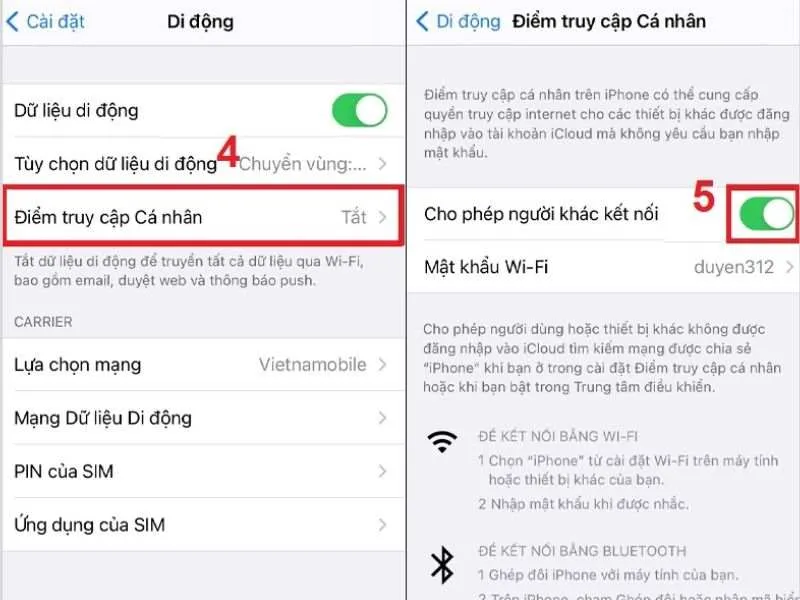 Cho phép người lạ kết nối mạng