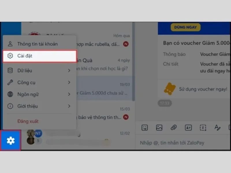 Tắt tự lưu ảnh Zalo trên iPhone trên máy tính