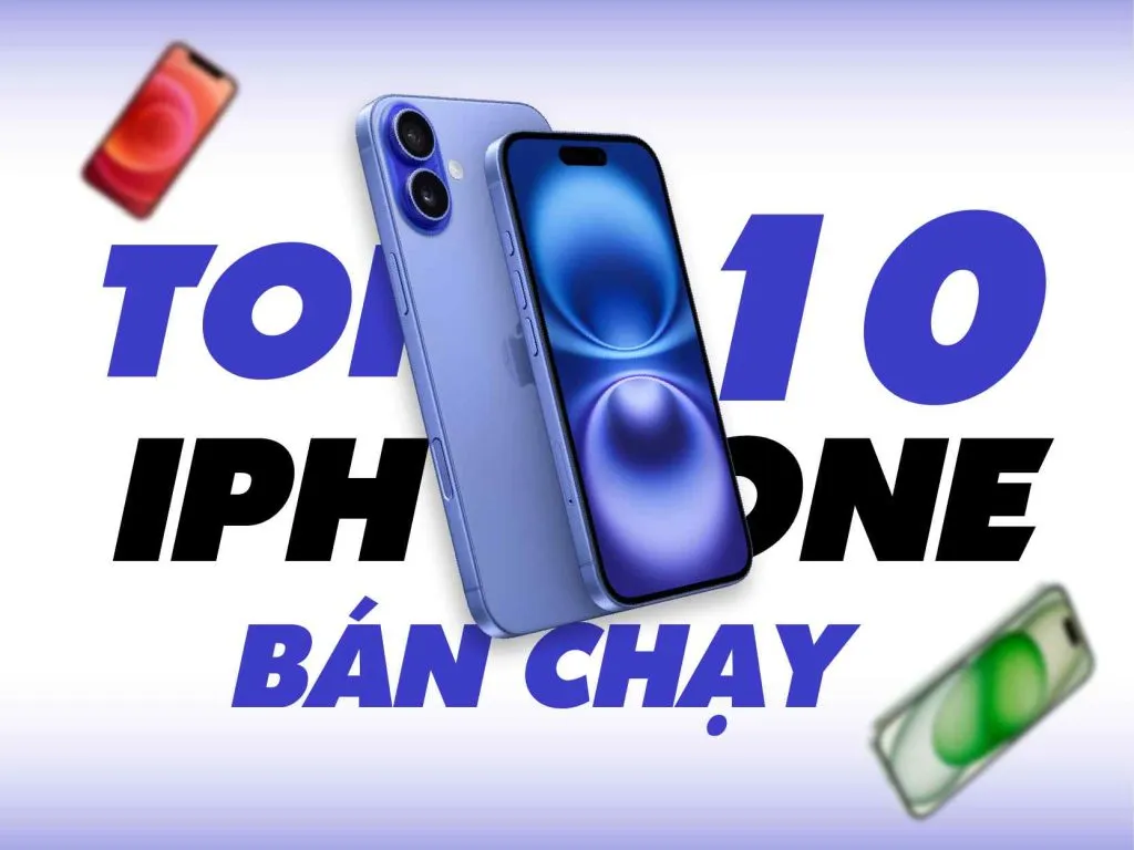 top 10 iPhone bán chạy nhất 2025 Di Động Xanh