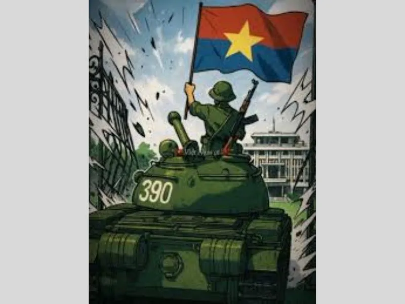 Hình ảnh tượng trưng trong ngày giải phóng
