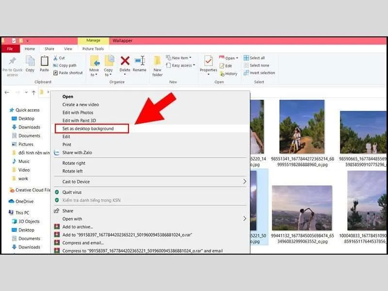 Cách cài đặt hình nền màn hình chính trên Windows