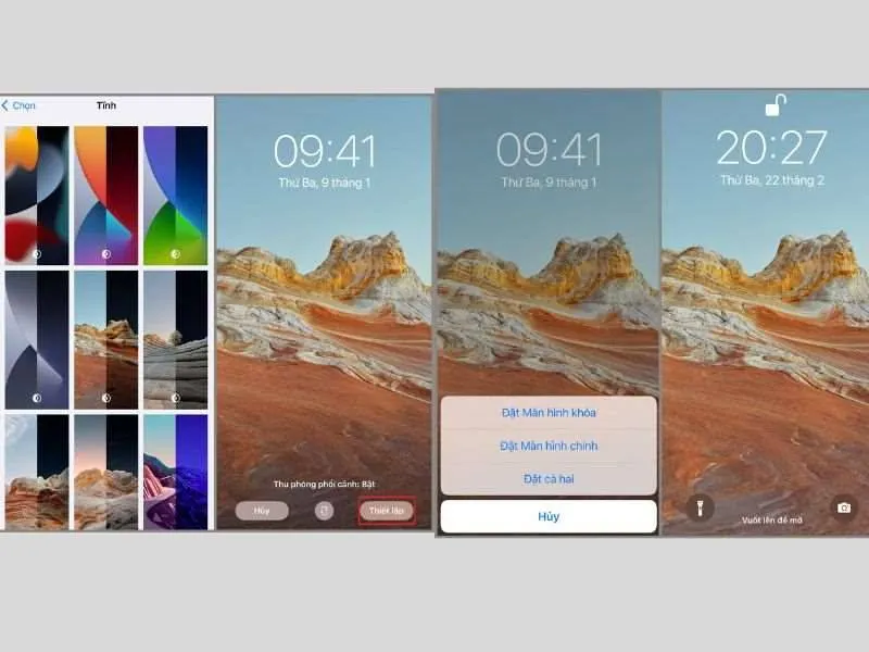 Thay đổi hình nền màn hình khóa, màn hình chính iPhone