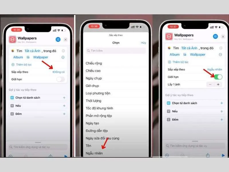 Cài đặt các tùy chọn như hình