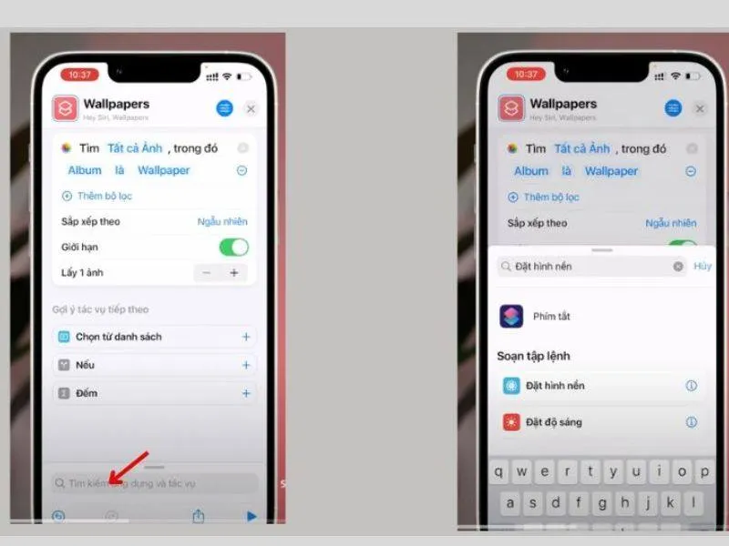 Cách đặt nhiều ảnh làm hình nền điện thoại iPhone trong mục tìm kiếm