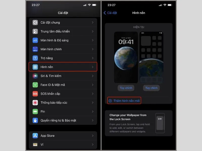 Cách đặt nhiều ảnh làm hình nền điện thoại iPhone trong phần hình nền