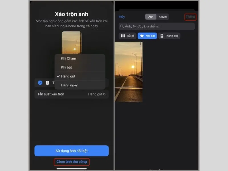Thiết lập những hình ảnh yêu thích làm ảnh nền