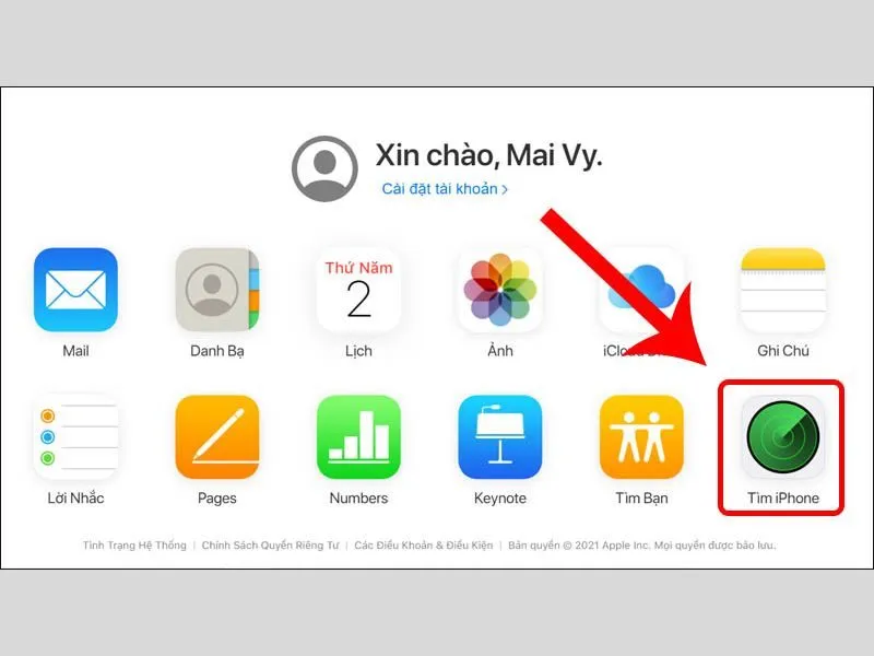 Khởi động tìm kiếm iPhone