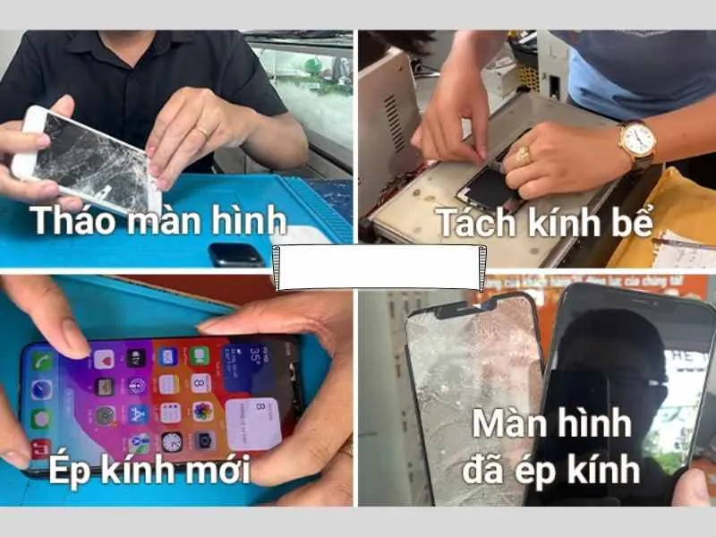 Ép kính và thay màn hình khác gì nhau? Về kỹ thuật