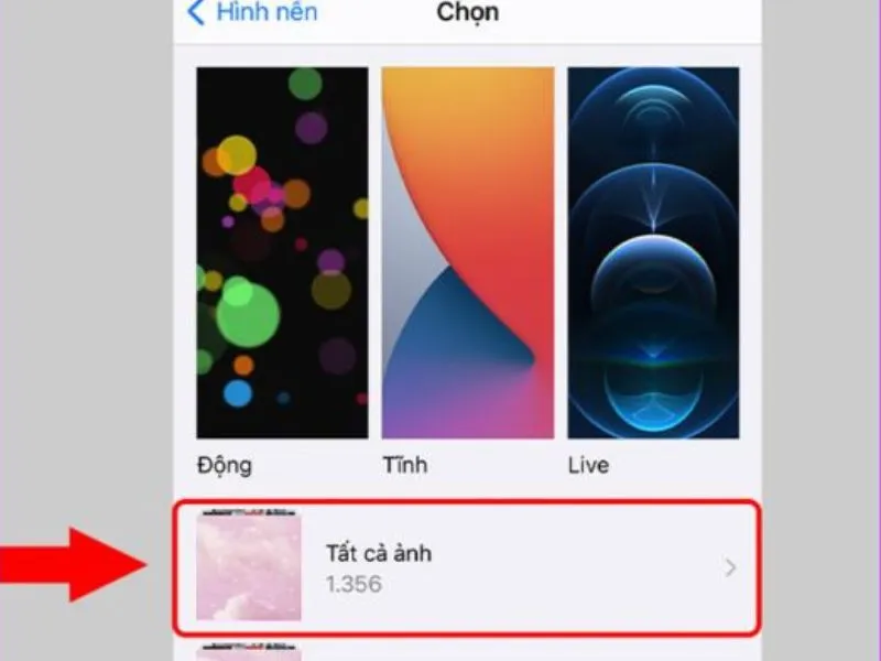 Nhấn chọn để tải ảnh lên từ album ảnh
