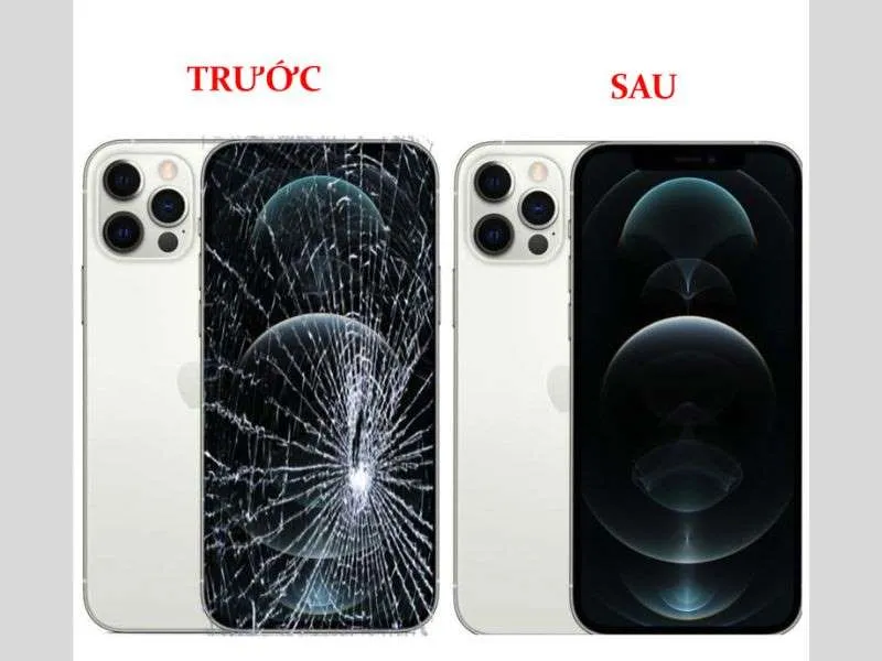 Thay hoặc ép kính khi iPhone 12 Pro Max bị vỡ màn hình