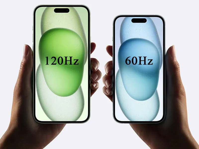 iPhone 15 màn hình bao nhiêu Hz? Tần số quét