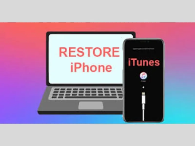 Kết nối laptop và iPhone để khôi phục màn hình iphone bị nháy xanh