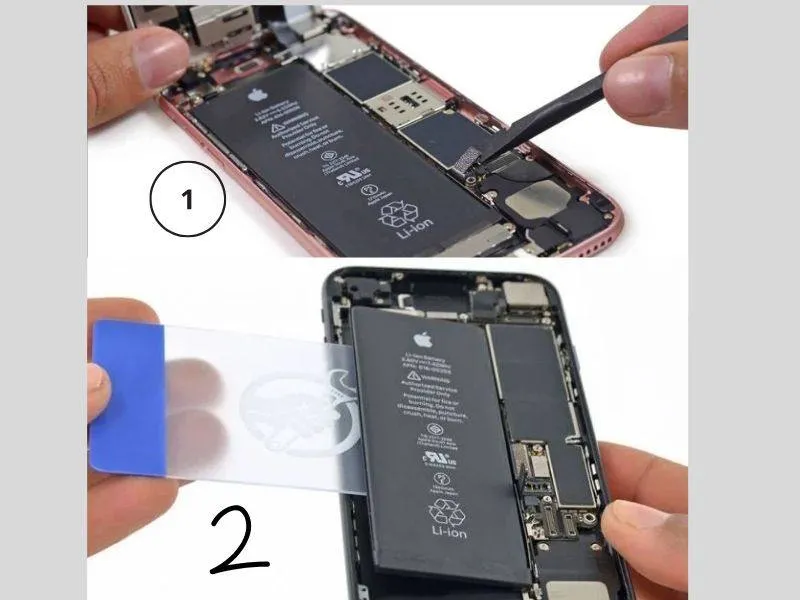 Tách Pin ra khỏi điện thoại một cách cẩn thận
