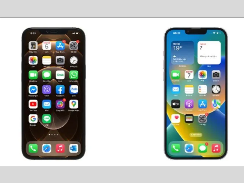 So sánh iPhone 12 Pro Max và 14 Plus về màn hình