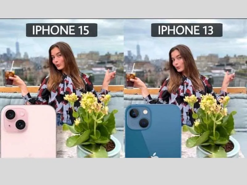 So sánh iPhone 13 và iPhone 15 từ hai camera
